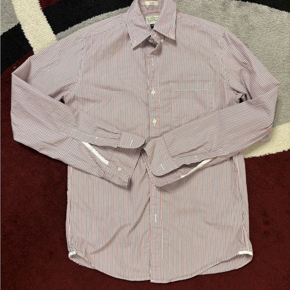 J. Crew Men's Striped Shirt - Multicolored